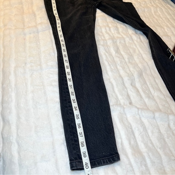 Reformation Kayo High Rise Black Wash Belted Ankle Chic Skinny Jeans SZ 25 - Picture 12 of 16